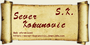 Sever Kopunović vizit kartica
